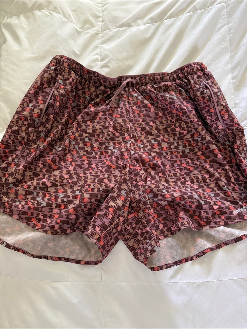 NWOT Patagonia Women’s Pink Patterned Athletic Shorts